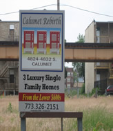 calumet construction sign